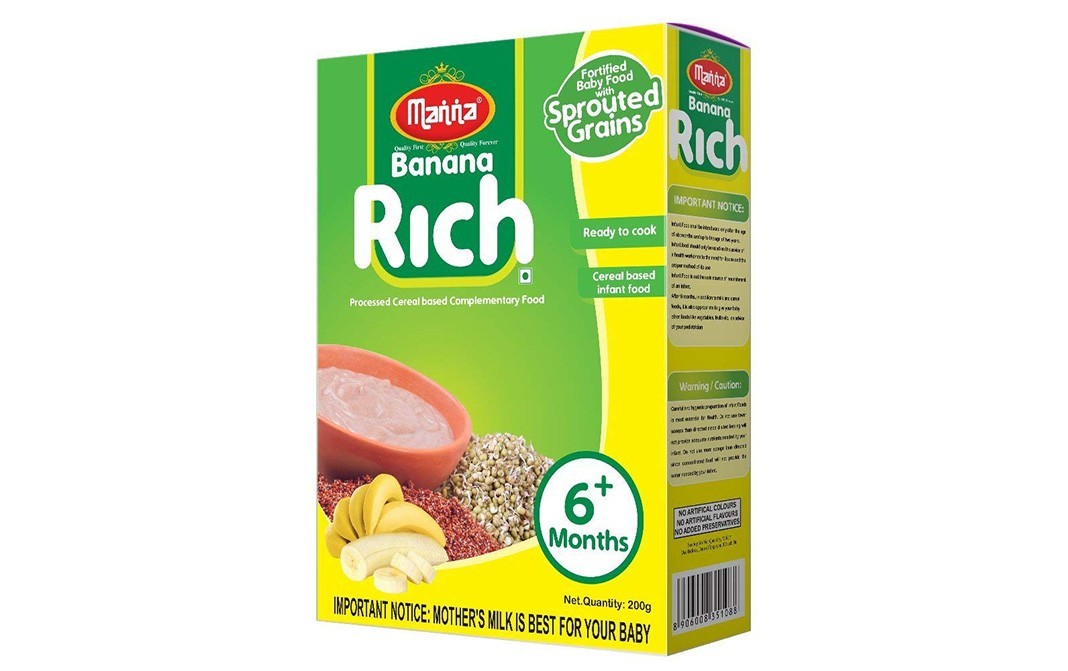 Manna Banana Rich 6+ months   Box  200 grams
